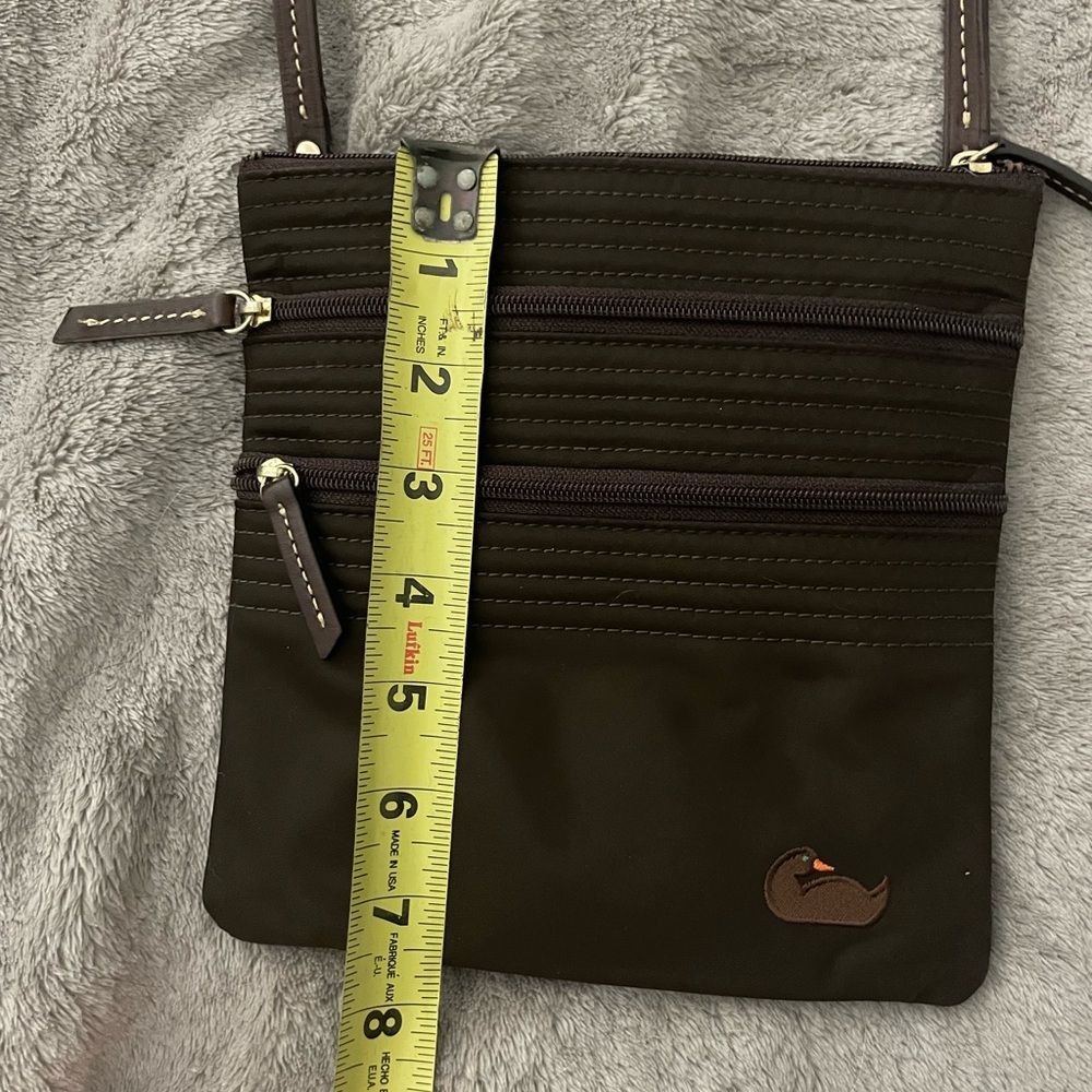 Dooney & Bourke Nylon Double Zipper Shoulder or Crossbody Bag with Pink Interior - Picture 7 of 7
